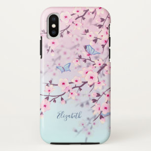 さくらんぼブラッズランドスケープピンクターコイズモノグラム iPhone X ケース