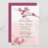 さくらんぼブラッモダンサムシャワーの招待 招待状 (正面/裏面)