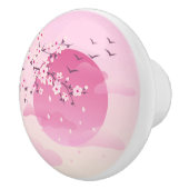 さくらんぼブラッ日本のズランドスケープピンガーリーク セラミックノブ (右)