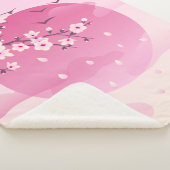 さくらんぼブラッ日本のズランドスケープピンク シェルパブランケット (3/4)