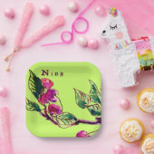 さくらんぼブランチオングリーンバイリナンダラ紙プレート ペーパープレート (パーティー)