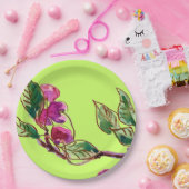 さくらんぼブランチオングリーンバイリナンダラ ペーパープレート (パーティー)