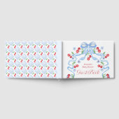 さくらんぼブルーボウベビーシャワー ゲストブック (全面)