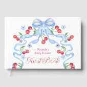 さくらんぼブルーボウベビーシャワー ゲストブック (正面)