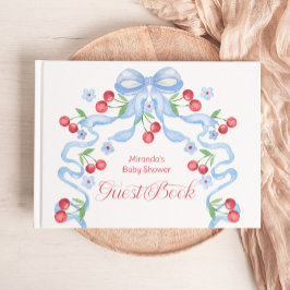 さくらんぼブルーボウベビーシャワー ゲストブック