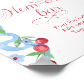 さくらんぼブルーボウモモザバーベビーシャワー ポスター (角)