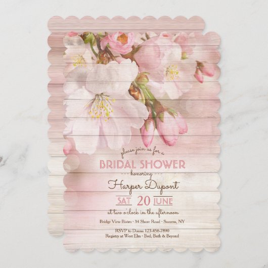 さくらんぼブルームズオンウッド招待状 招待状 (正面/裏面)