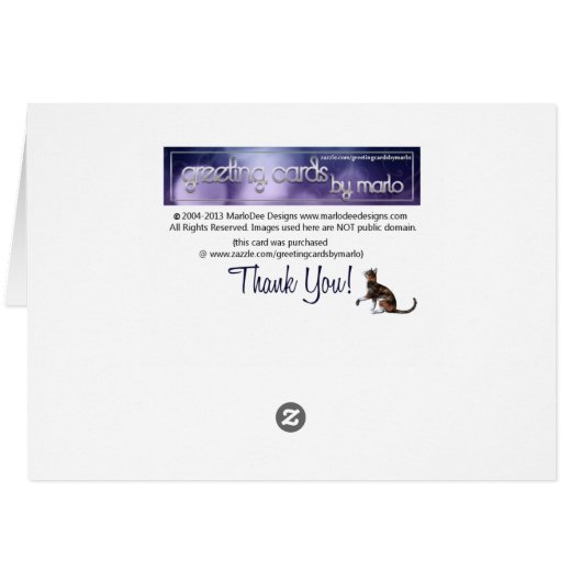 さくらんぼブロッサムかわいらしありがとうグリーティングカード (裏面横)