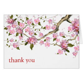 さくらんぼブロッサムかわいらしありがとうグリーティングカード