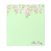 さくらんぼブロッサムかわいらしカスタム ノートパッド (正面)