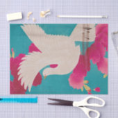 さくらんぼブロッサムと鳩 薄葉紙 (クラフト)