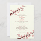 さくらんぼブロッサムをテーマにした結婚式招待状 招待状 (正面)