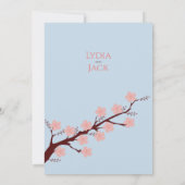 さくらんぼブロッサムをテーマにした結婚式招待状 招待状 (裏面)