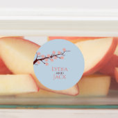 さくらんぼブロッサムをテーマにした結婚式用シール ラベル (貼付)