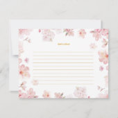 さくらんぼブロッサムアイスクリームブライダルシャワーレシピカード 招待状 (裏面)