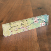 さくらんぼブロッサムアクリル机用ネームプレート デスクネームプレート (側面)