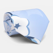 さくらんぼブロッサムアジアブルーホワイト ネクタイ (ロール)