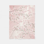 さくらんぼブロッサムアプリコットヴィンテージフローラ フリースブランケット (正面)