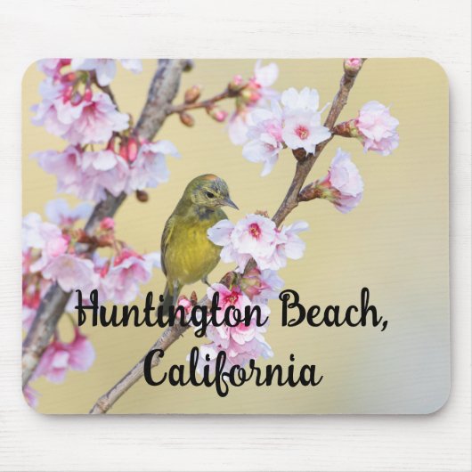 さくらんぼブロッサムアンドウォーブラーハンティントンビーチCA マウスパッド (正面)