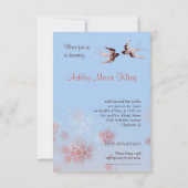 さくらんぼブロッサムアンドフローラスワローズブライダルシャワー  招待状 (裏面)