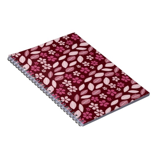 さくらんぼブロッサムウェイ – Burgundy Spiralフォトノートブック ノートブック (右側)