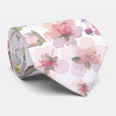 さくらんぼブロッサムウォーターカラーパステル ネクタイ (ロール)