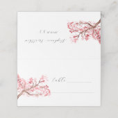 さくらんぼブロッサムウォーターカラーピンク結婚フローラ プレイスカード (外部開封)