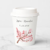 さくらんぼブロッサムウォーター色桜フローラ結婚ズ 紙コップ (正面)