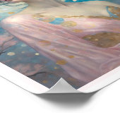 さくらんぼブロッサムウーマンアールデコプロファイルアールデコ ポスター (角)