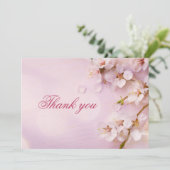 さくらんぼブロッサムエレガントなウェディングサンキューカード サンキューカード (スタンド正面)