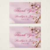 さくらんぼブロッサムエレガントなウェディングメッセージカード (正面&裏面)