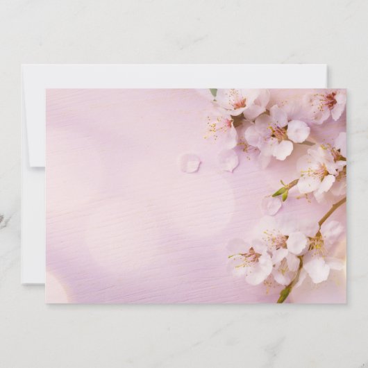 さくらんぼブロッサムエレガントなウェディング招待状 招待状 (裏面)