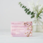 さくらんぼブロッサムエレガントウェディングアコモデーションカード エンクロージャーカード (スタンド正面)