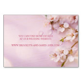 さくらんぼブロッサムエレガントウェディングアコモデーションカード テーブルナンバー (裏面)