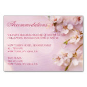 さくらんぼブロッサムエレガントウェディングアコモデーションカード テーブルナンバー (正面)