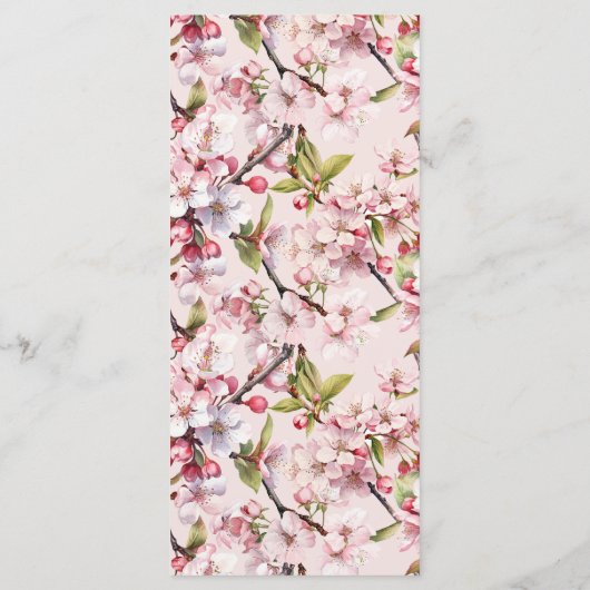 さくらんぼブロッサムエレガントピンクフローラ結婚ズ メニュー (裏面)