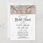 さくらんぼブロッサムエレガントフローラブライダルシャワー 招待状 (正面)