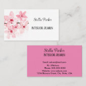 さくらんぼブロッサムエレガントフローラ春 名刺 (正面/裏面)