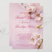 さくらんぼブロッサムエレガントブライダルシャワー招待状 招待状 (正面/裏面)