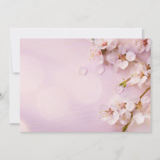 さくらんぼブロッサムエレガントブライダルシャワー招待状 招待状 (裏面)