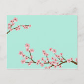 さくらんぼブロッサムガーデンピンクグリーン結婚ズ 案内ポストカード (裏面)