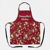 さくらんぼブロッサムキッチンエプロン エプロン (正面)