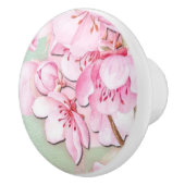 さくらんぼブロッサムキャビネットのドアまたは引き出しの引き出し セラミックノブ (右)