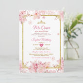 さくらんぼブロッサムキンセアニェラ誕生日クラウン 招待状 (スタンド正面)