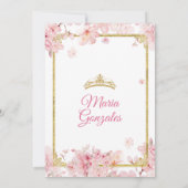 さくらんぼブロッサムキンセアニェラ誕生日クラウン 招待状 (裏面)