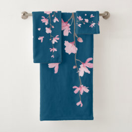 さくらんぼブロッサムクラシックブルー バスタオルセット