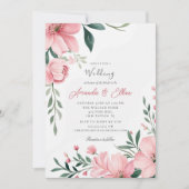 さくらんぼブロッサムグリーンブライダルデライト結婚ズ 招待状 (正面)