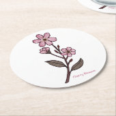 さくらんぼブロッサムコースター ラウンドペーパーコースター (アングル)