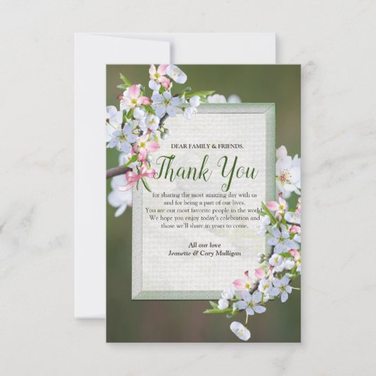 さくらんぼブロッサムサンキューカード 出欠カード (正面)