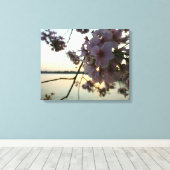 さくらんぼブロッサムサンセットinワシントンDC キャンバスプリント (インサイチュ (ウッドフロア))